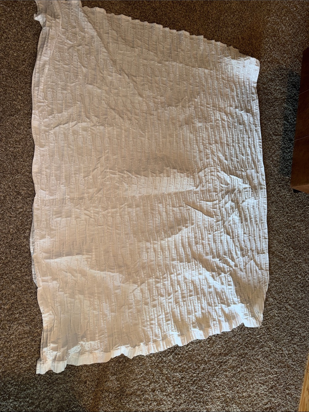 White Quilted Shower curtain - Unbranded